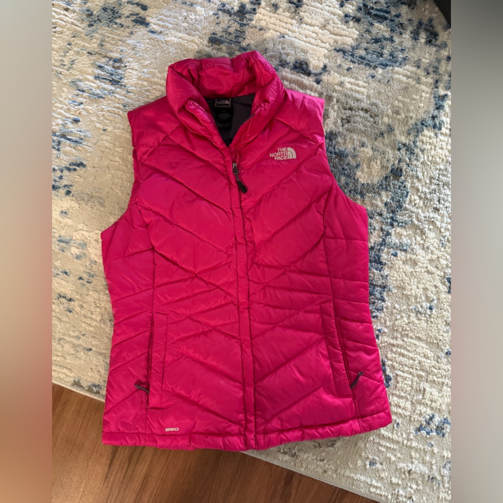 The North Face Fuchsia Puffer Vest Medium